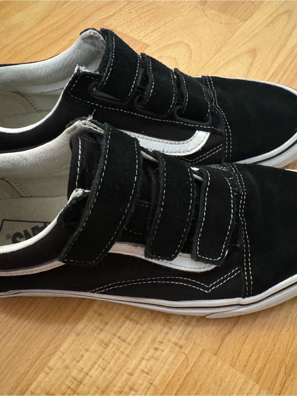 Vans Old School Black and White Velcro Skate Sneakers Men’s 9 Women’s 10.5 - Picture 2 of 8